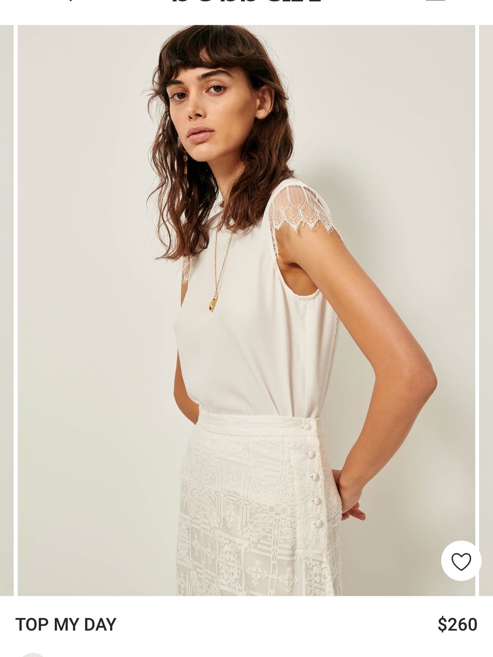 Sessùn Top “My Day” - bridal collection. NWT and garment bag.
